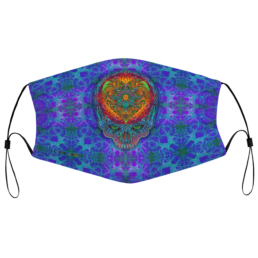 Stealie Blues Face Mask w/ 2 Filters