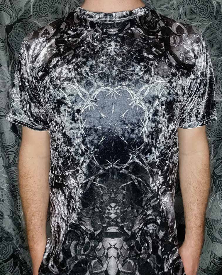 Black Star Crushed Velvet T-Shirt