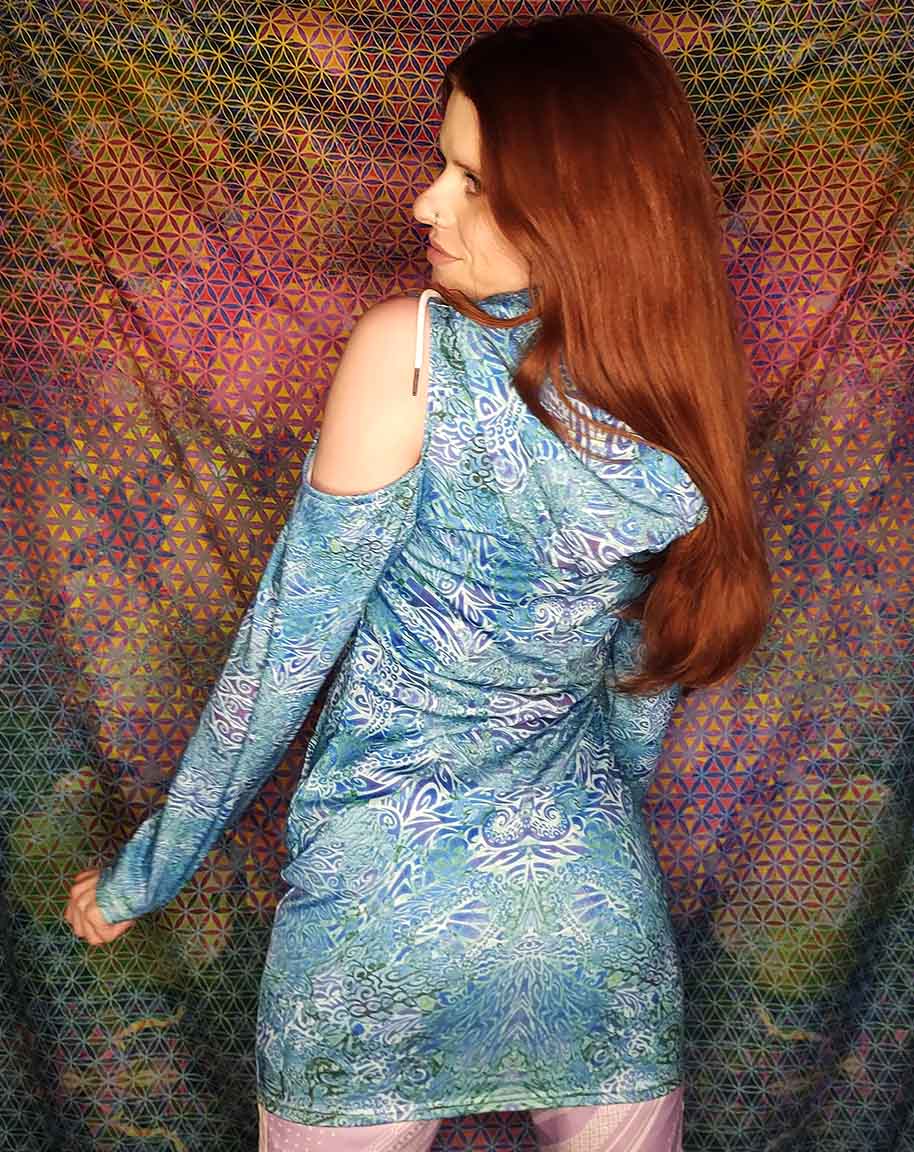 Octopus Aquatic Bodycon Hoodie Dress
