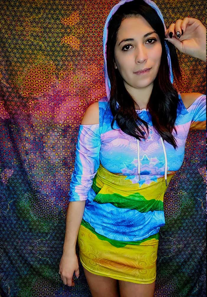 Hollywood Bazar Bodycon Hoodie Dress