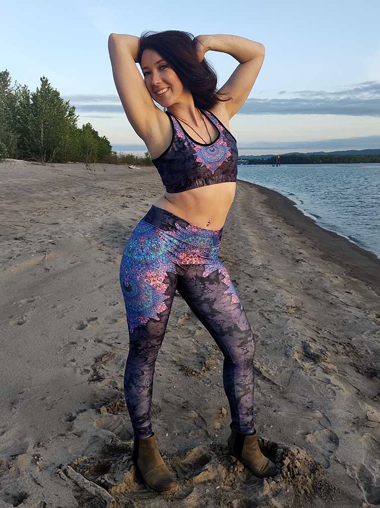 Sea Flower Sports Bra Crop Top