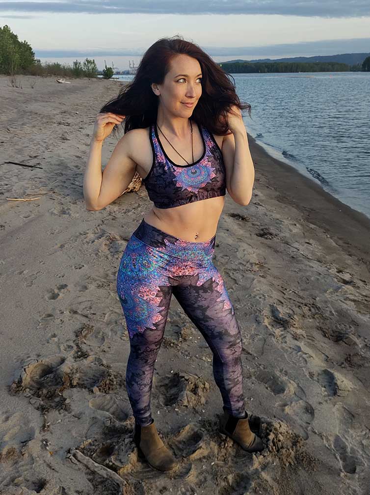 Sea Flower Sports Bra Crop Top