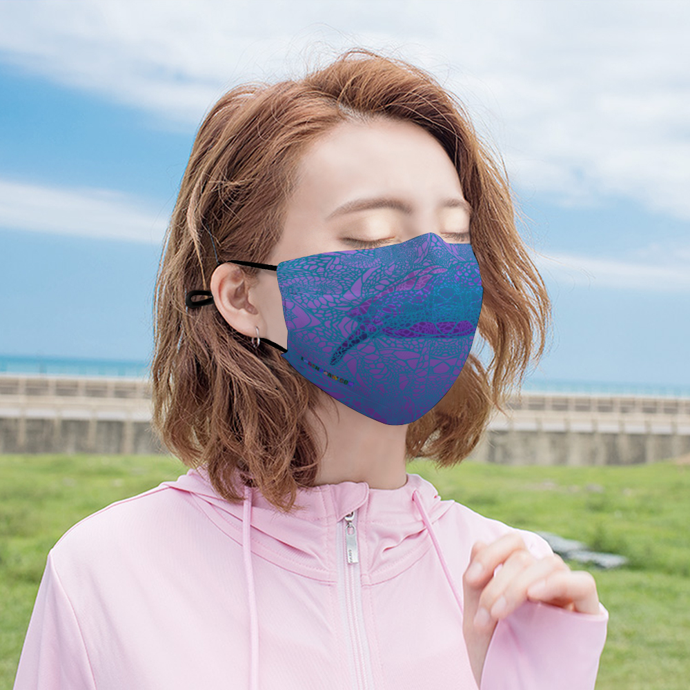 Purple Turtle Face Mask w/ 2 Filters