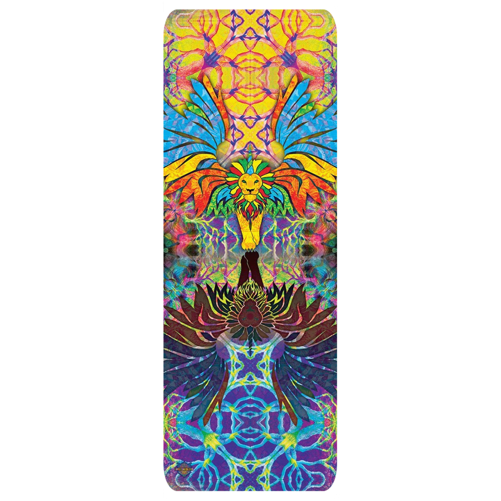 Unicorn Lion Natural Tree Rubber Yoga Mat
