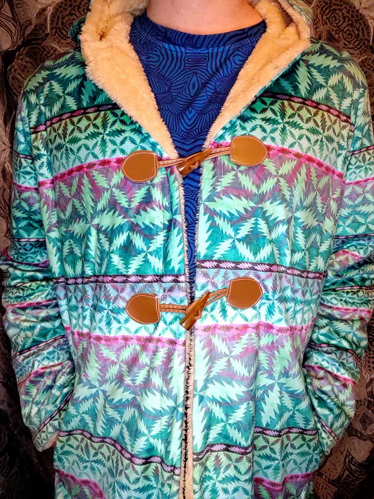 13 Point Teal Compass Festival Cloak