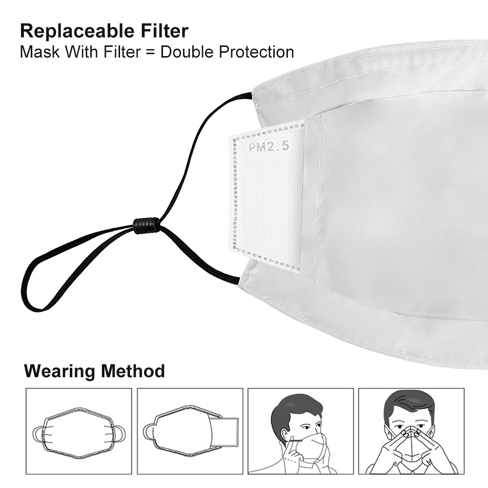 Platonic Solids Face Mask w/ 2 Filters