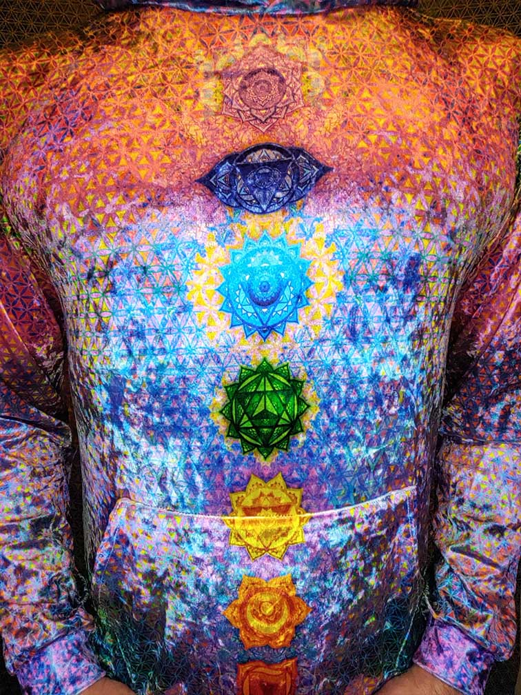 Chakra Awakening Crushed Velvet Hoodie