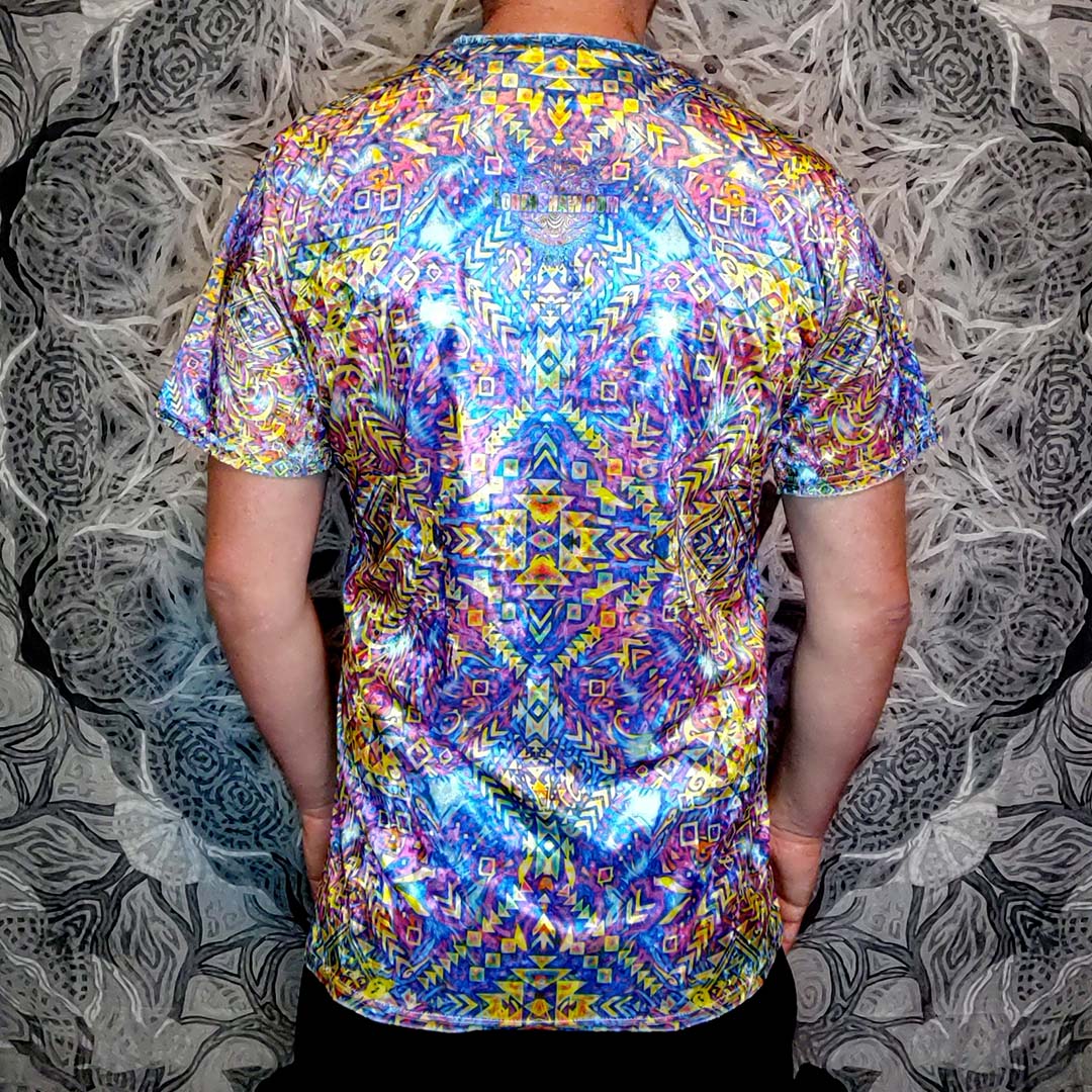 Psychedelic Aztek Crushed Velvet T-Shirt