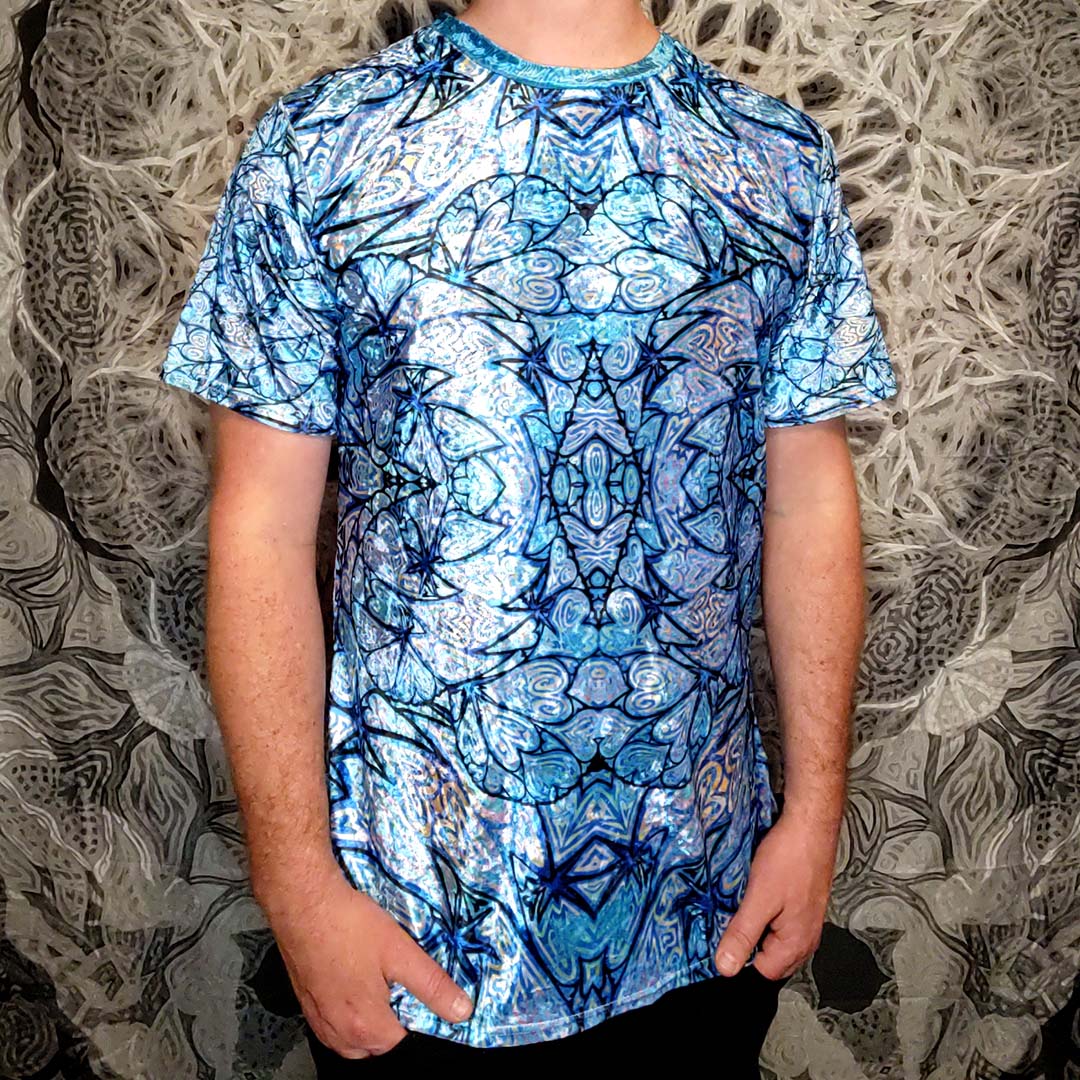 Azul Heart Bolt Crushed Velvet T-Shirt