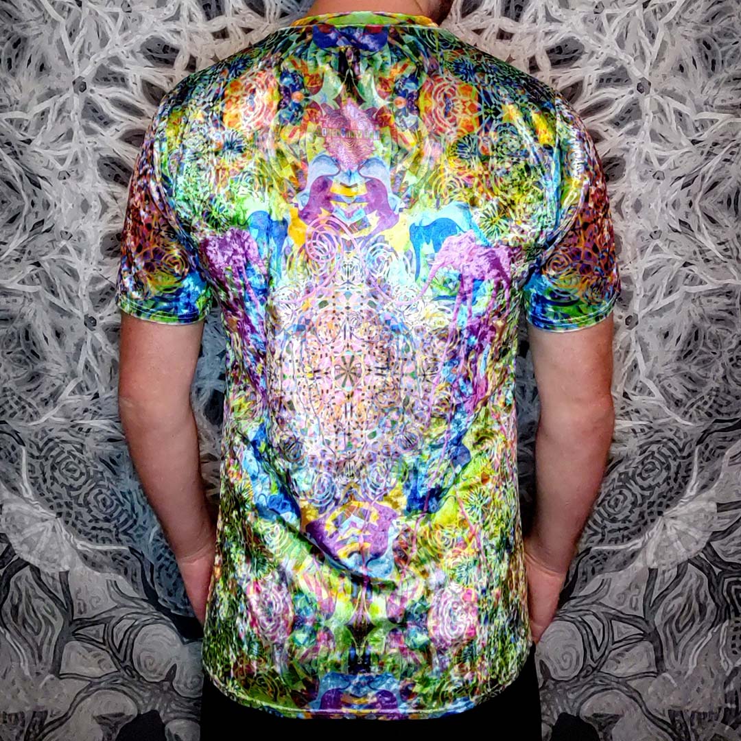 Elephant Mandala Dali Crushed Velvet T-Shirt