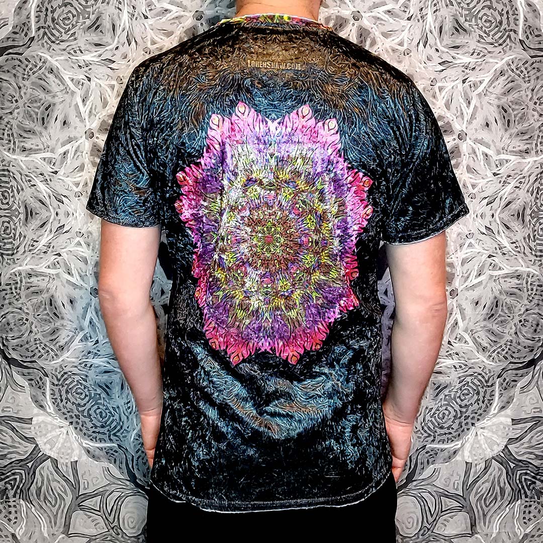 Tribal Lion Crushed Velvet T-Shirt