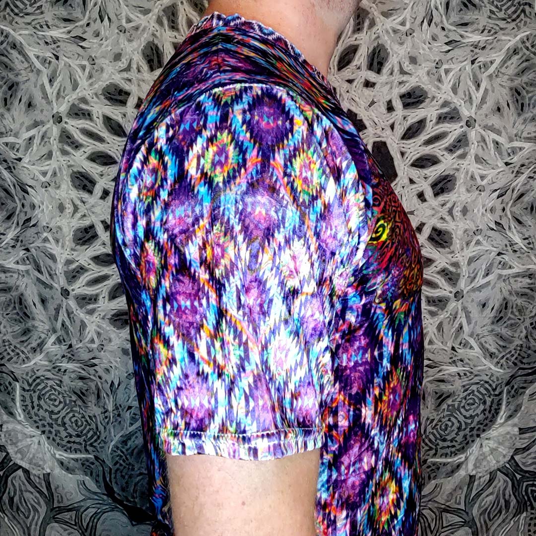 Psychedelic Owl Crushed Velvet T-Shirt