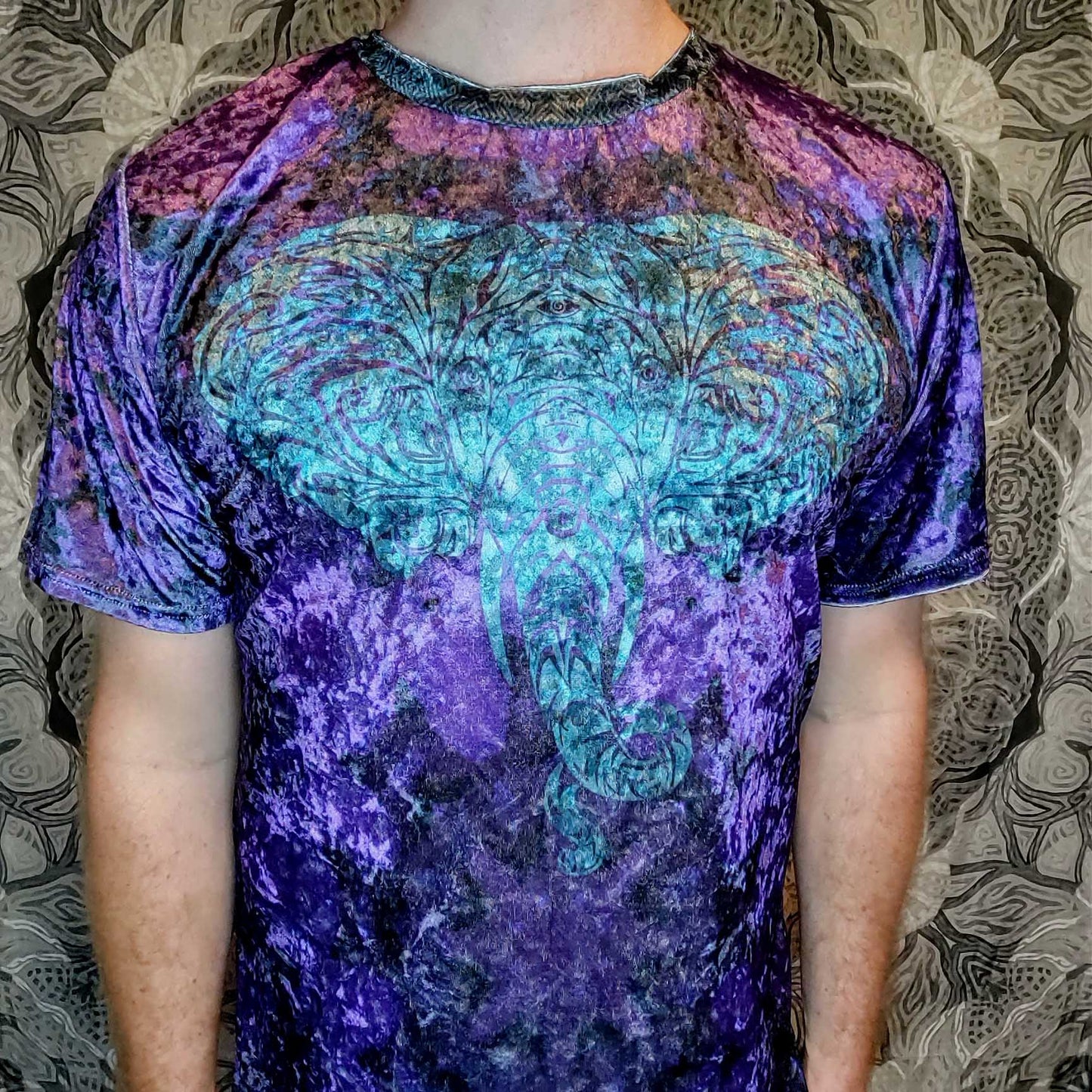 Purple Elephant Crushed Velvet T-Shirt