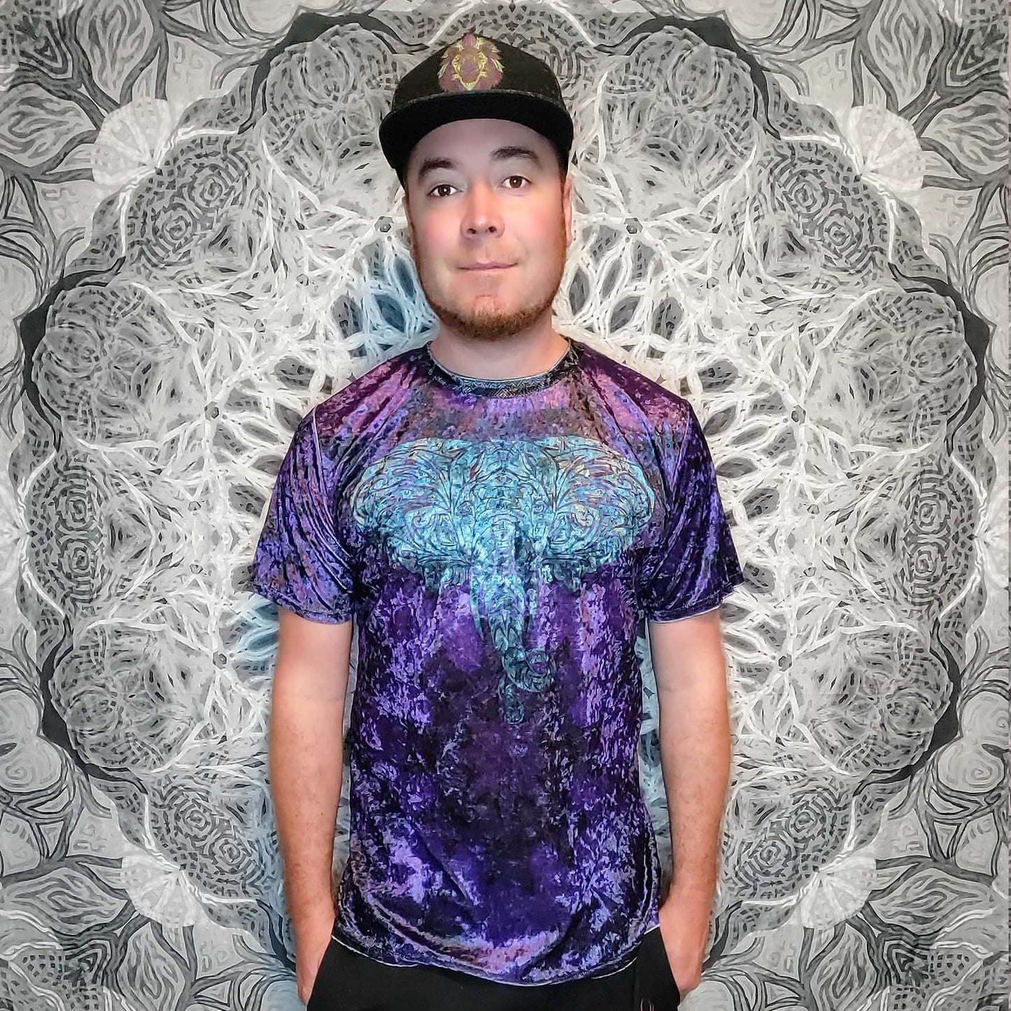Purple Elephant Crushed Velvet T-Shirt