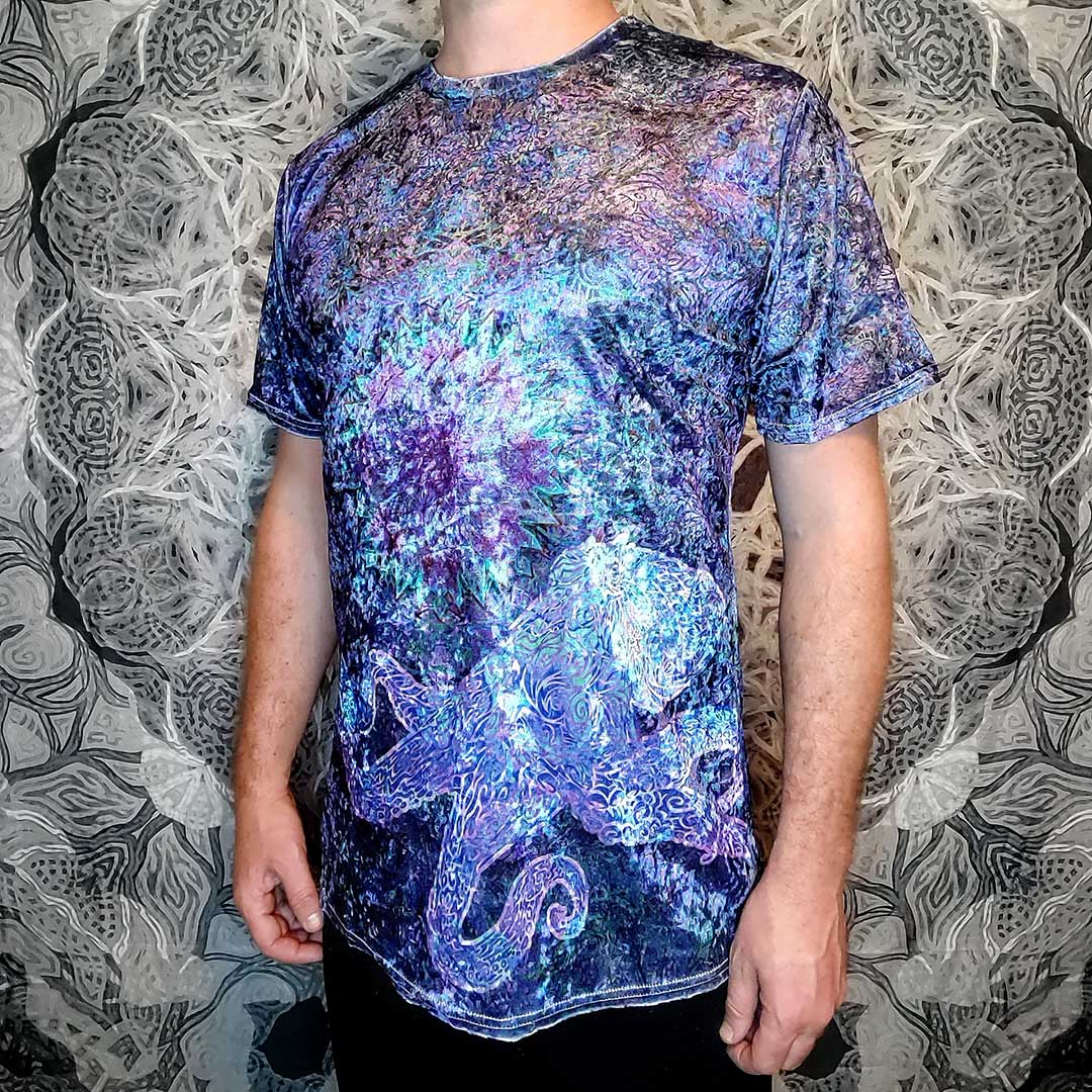 Purple Octopus Crushed Velvet T-Shirt