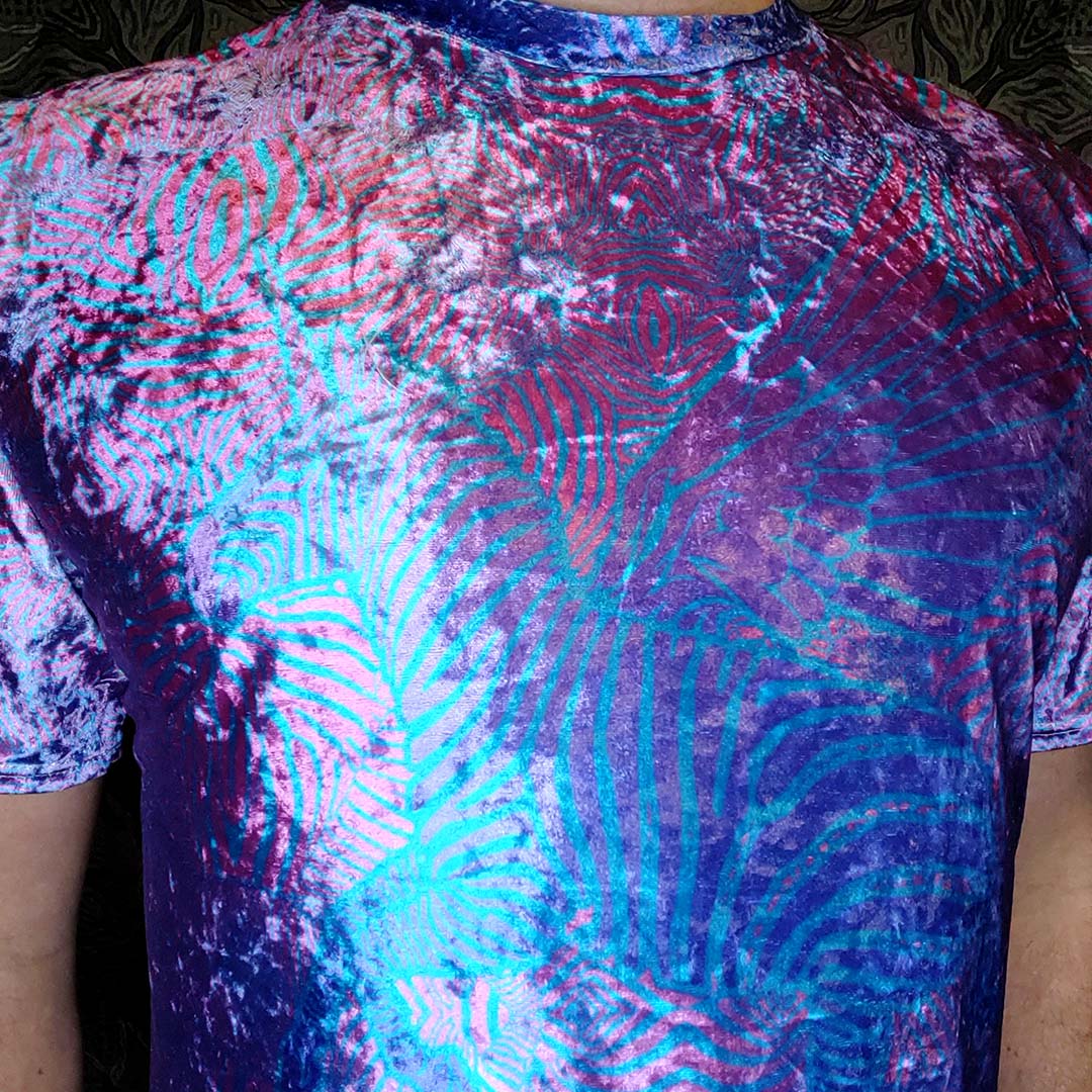 Purple Uni-Zebra-Corn Crushed Velvet T-Shirt