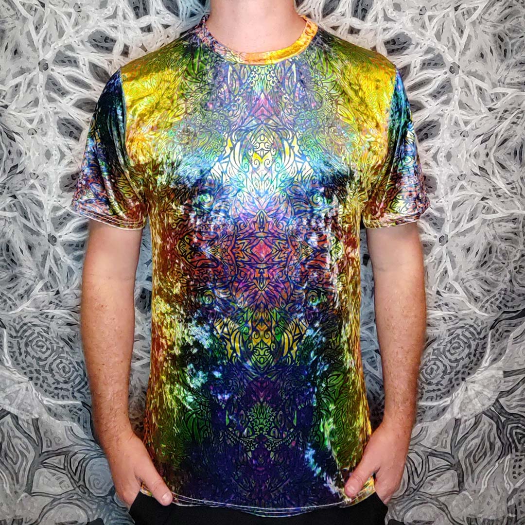 Rainbow Octopus Crushed Velvet T-Shirt