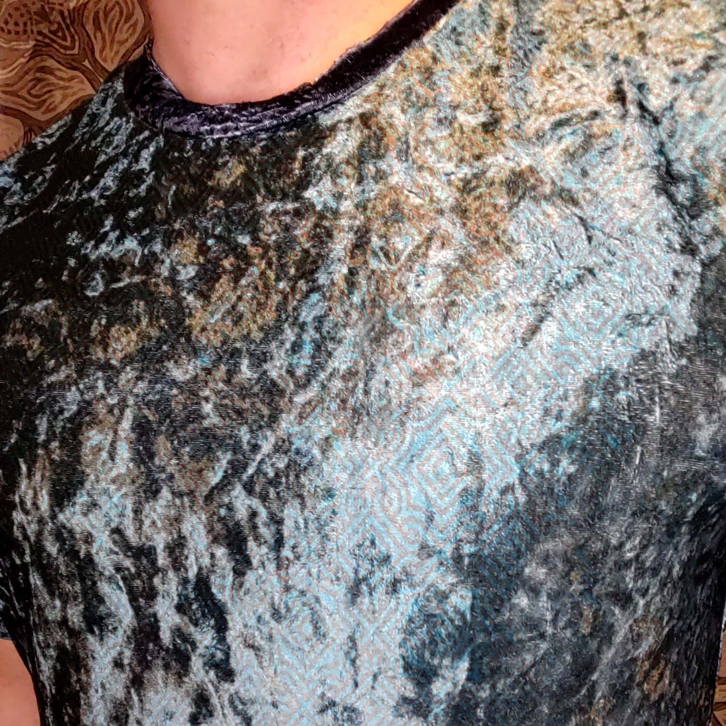 Celtic Teal Crushed Velvet T-Shirt
