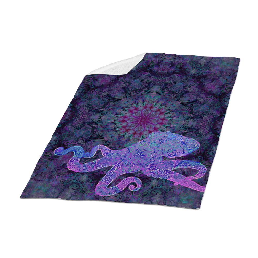 Purple Octopus Sherpa Blanket