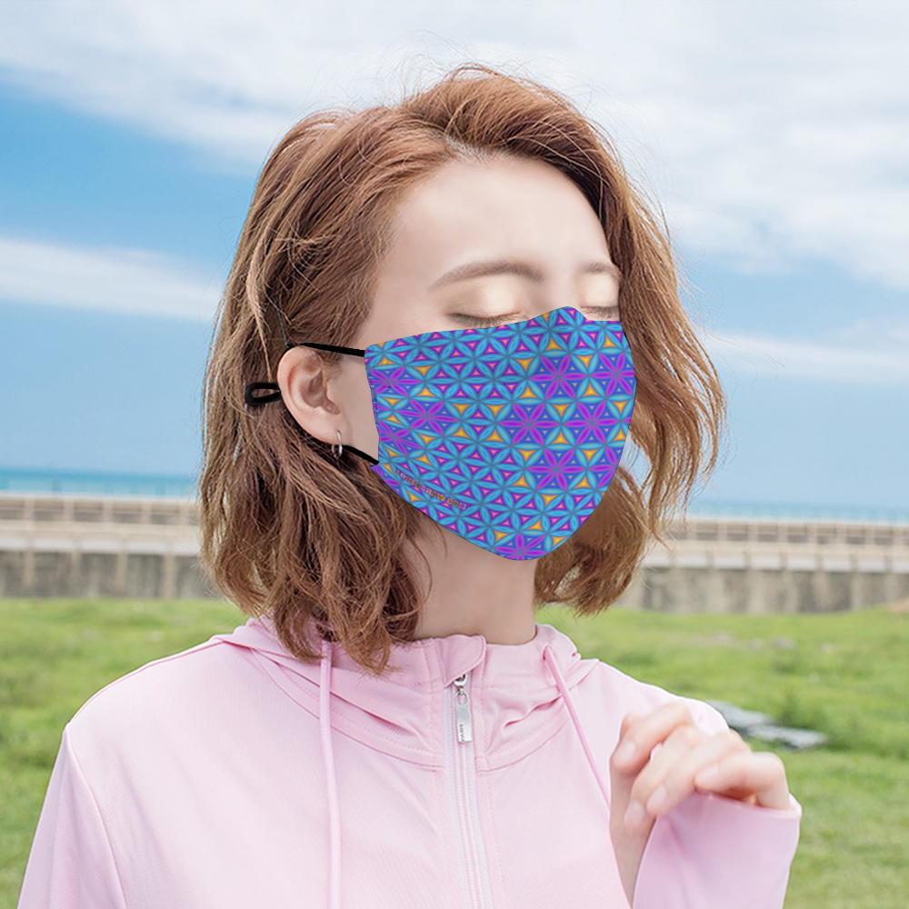 Flower of Life Honeycomb Face Mask w/ 2 Filters