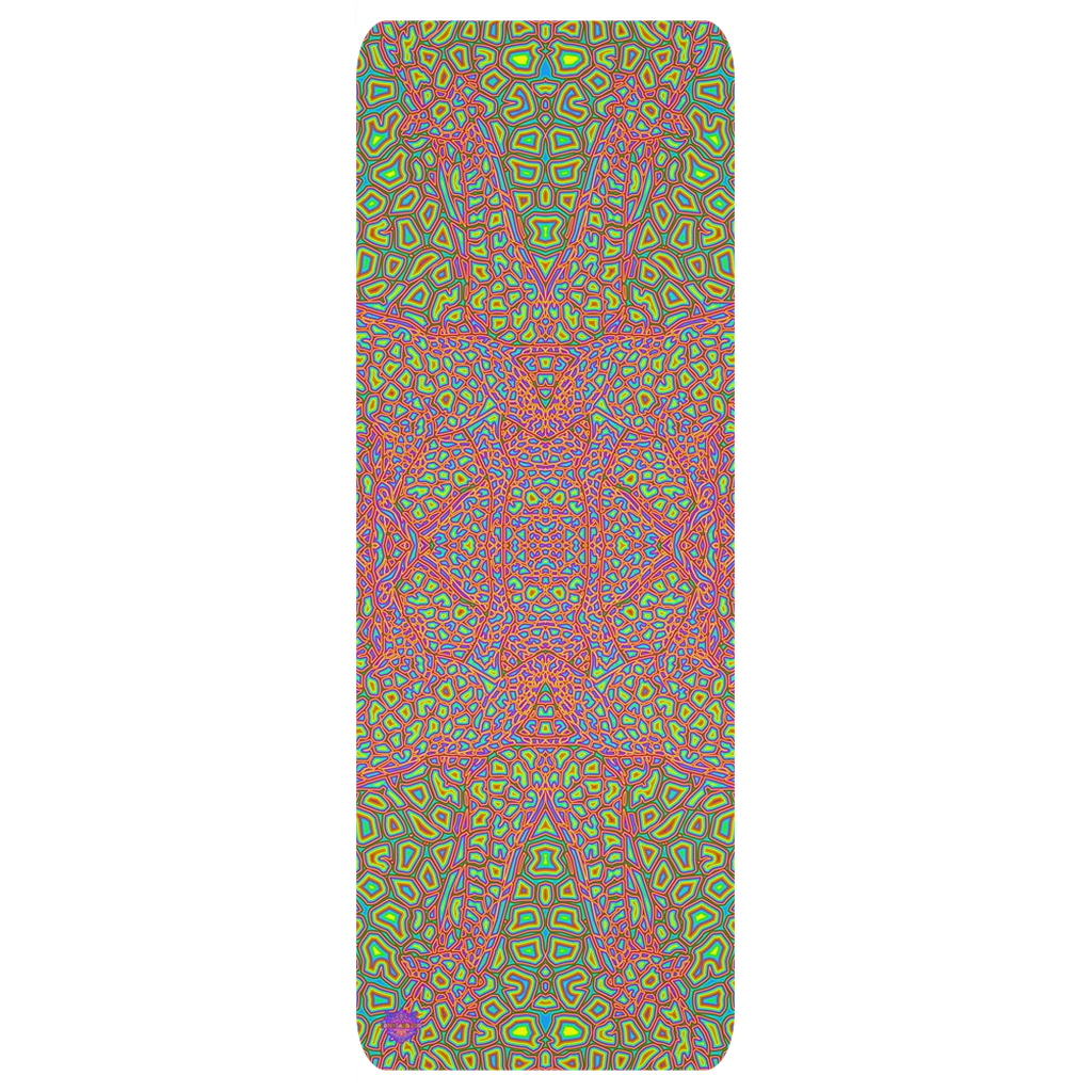 Rainbow Giraffe Natural Tree Rubber Yoga Mat