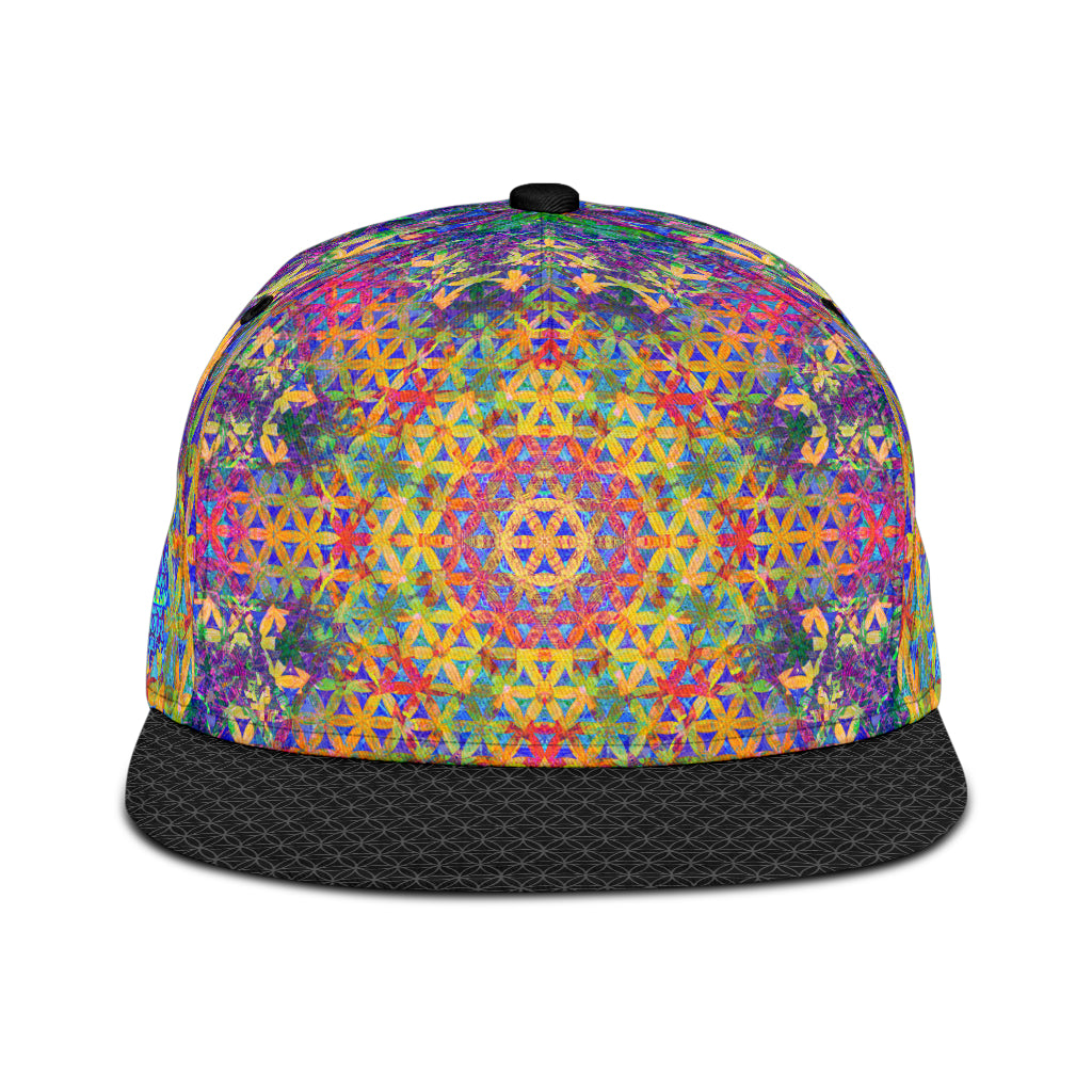 Flower of Life Rainbow Snapback Hat