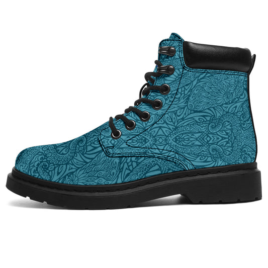 Teal Octopus Chakra Boots