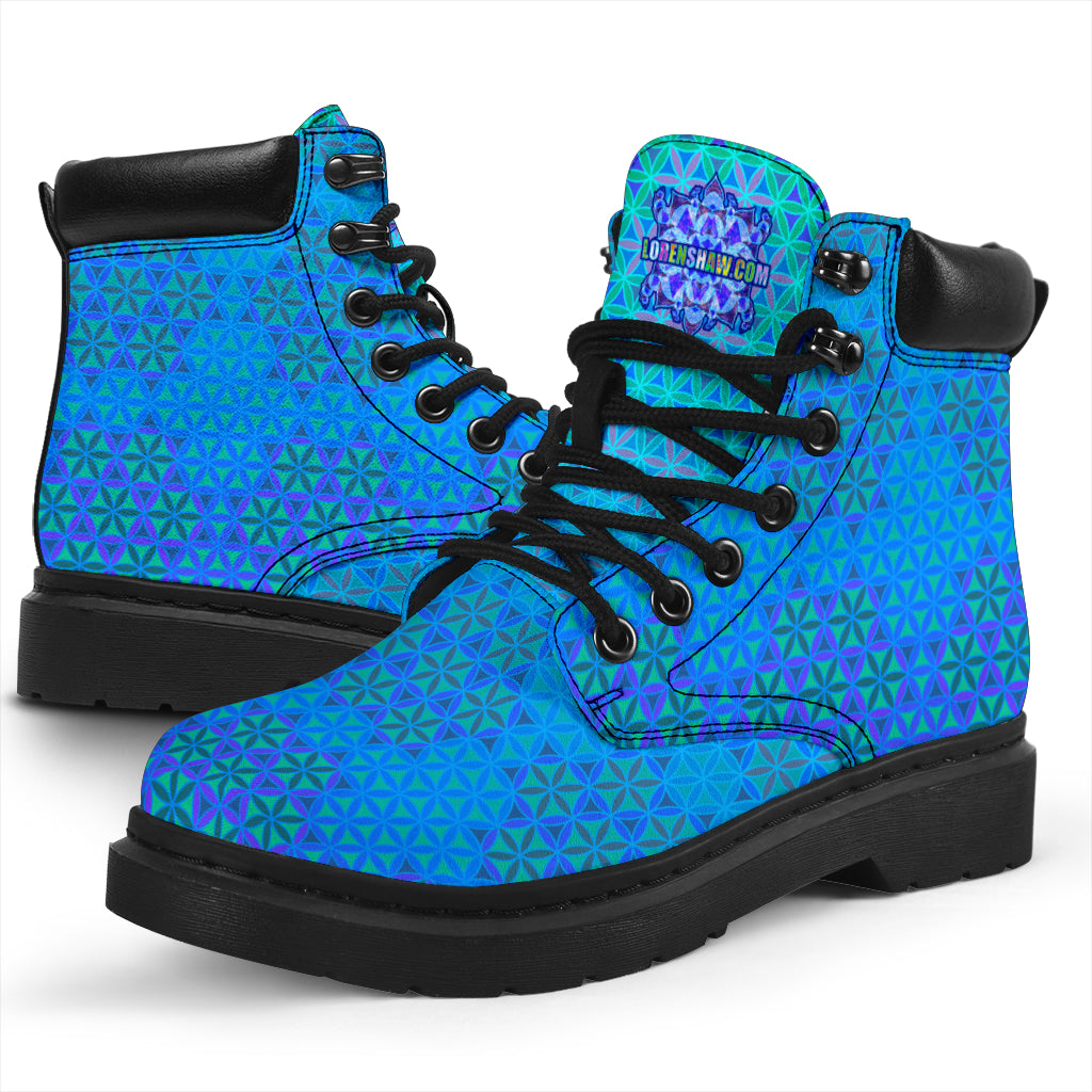 Flower of Life Azul Boots
