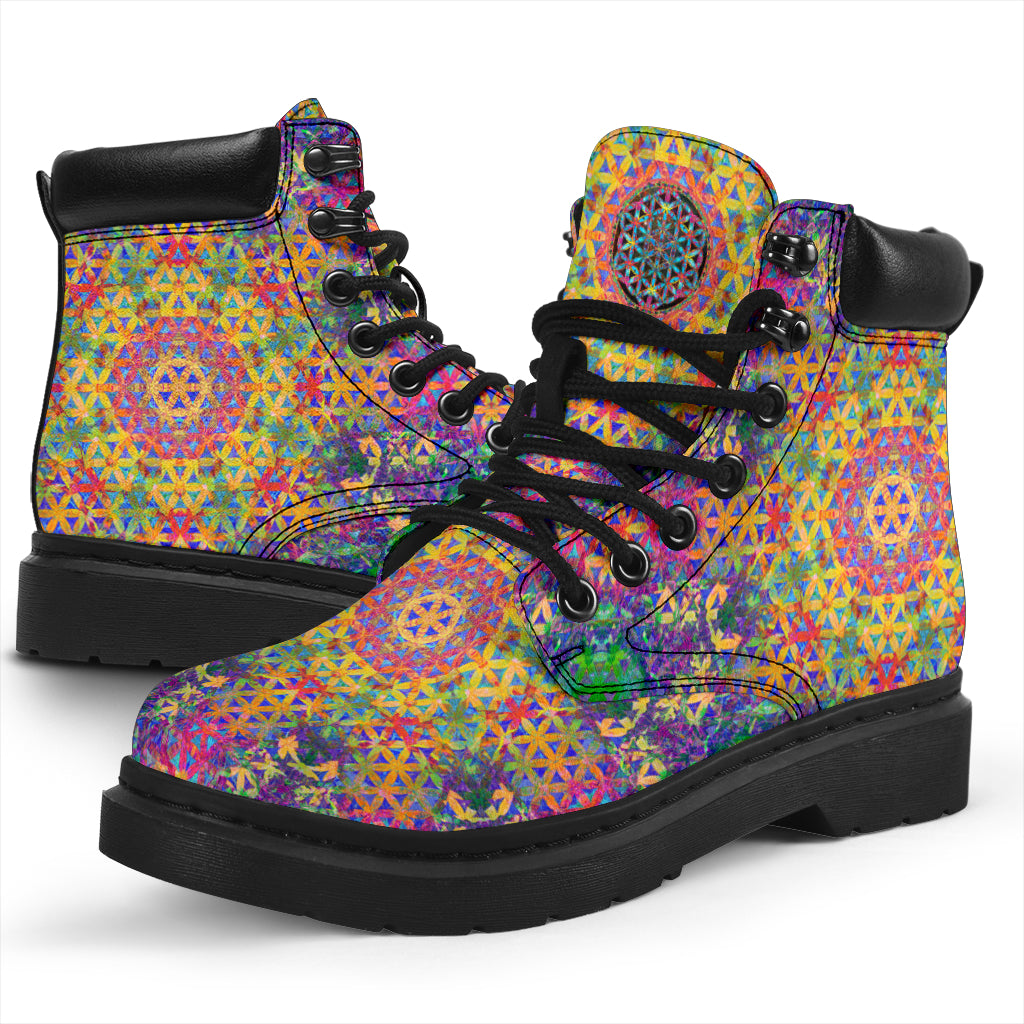 Flower of Life Rainbow Boots