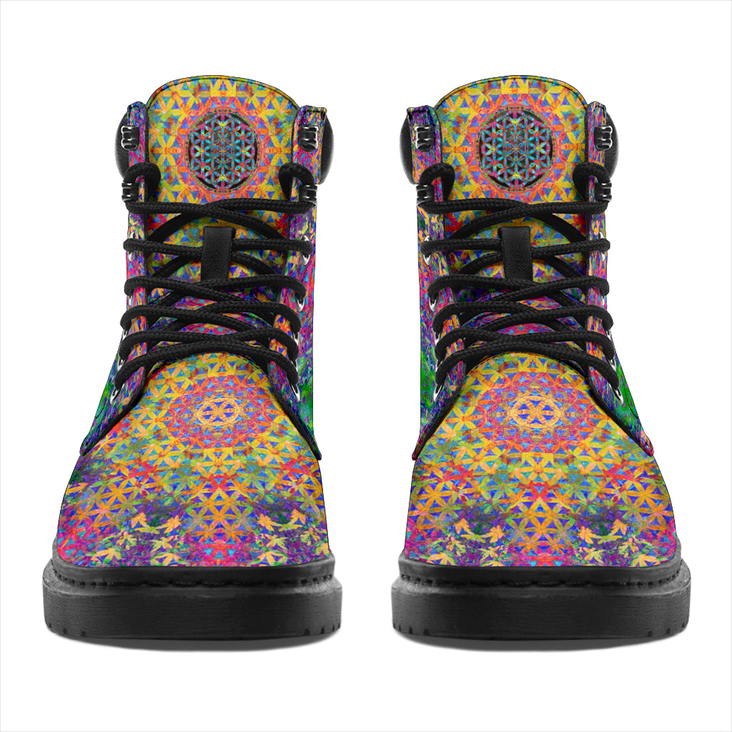 Flower of Life Rainbow Boots