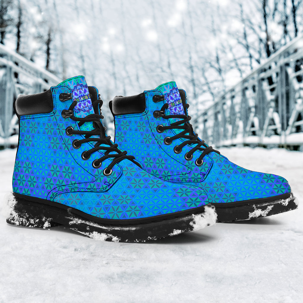 Flower of Life Azul Boots