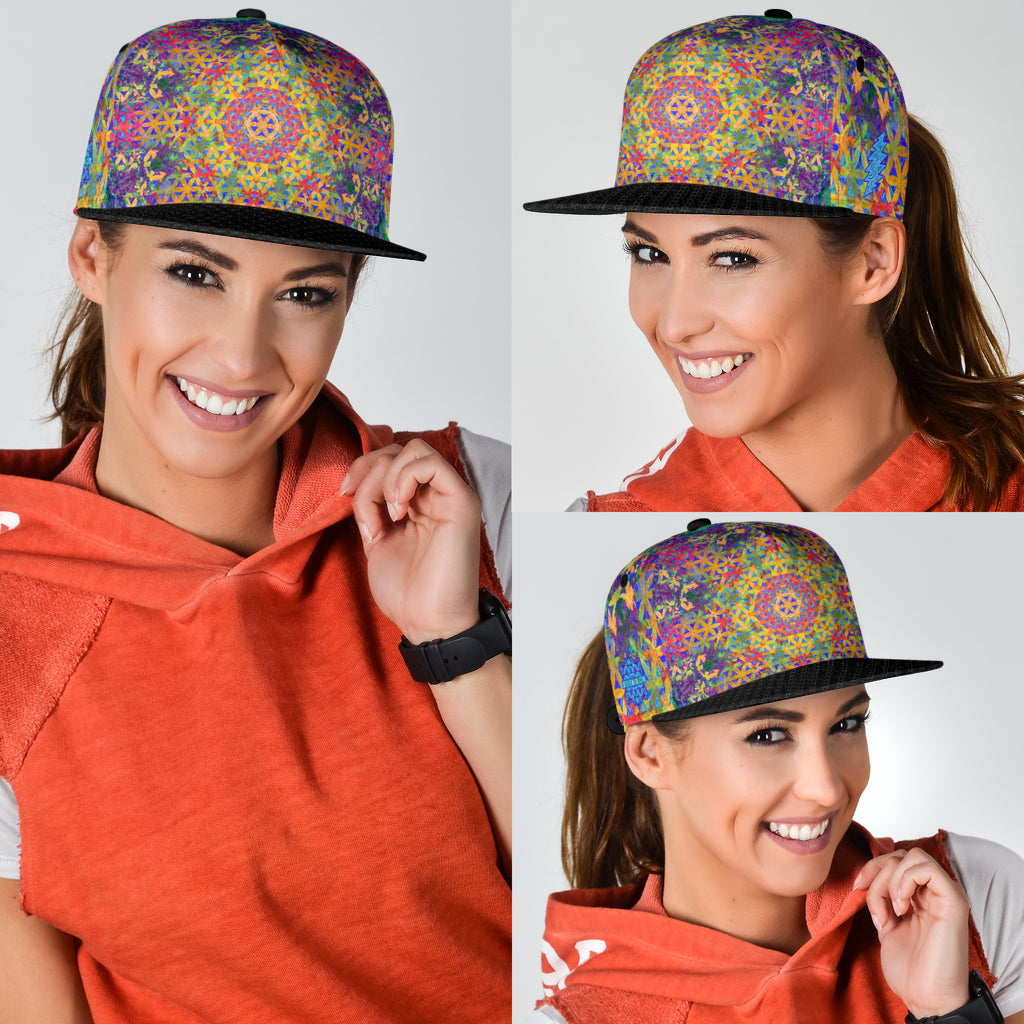 Flower of Life Rainbow Snapback Hat