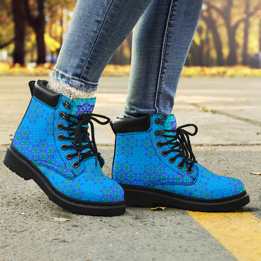 Flower of Life Azul Boots