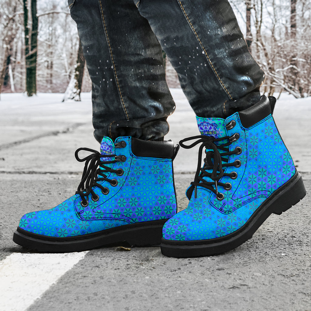 Flower of Life Azul Boots