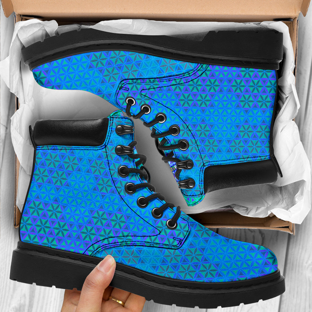 Flower of Life Azul Boots