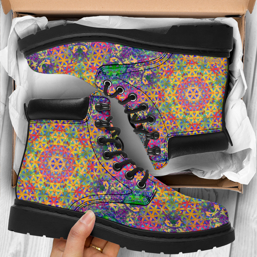 Flower of Life Rainbow Boots