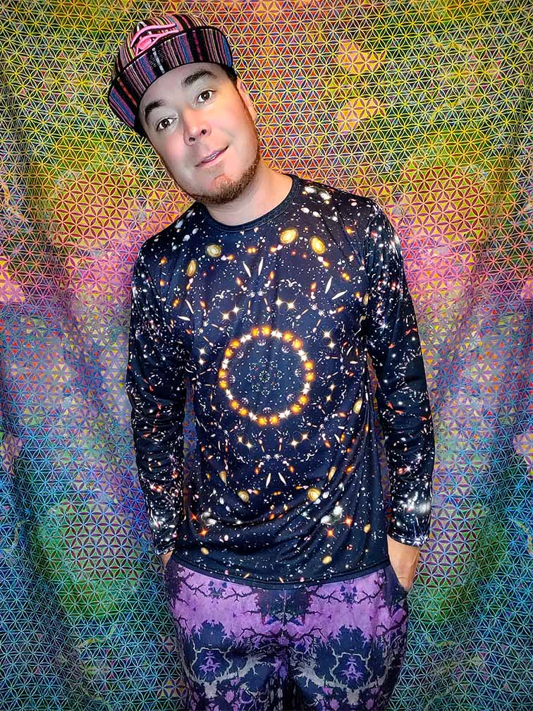 Galaxy Mandala Cotton Long Sleeve Tee