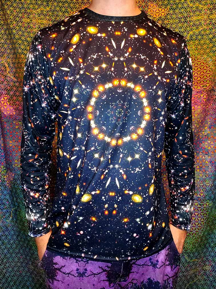 Galaxy Mandala Cotton Long Sleeve Tee