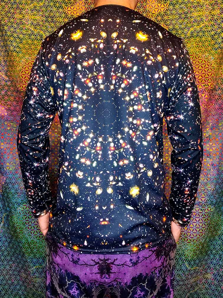 Galaxy Mandala Cotton Long Sleeve Tee