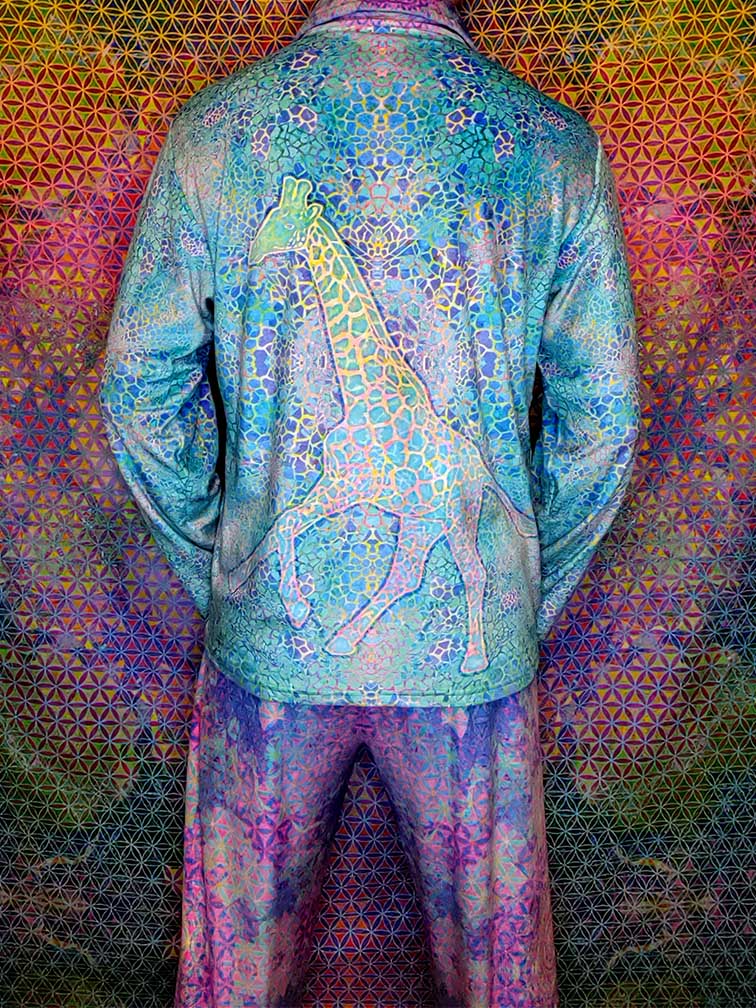 Liquid Giraffe Velvet Lounge Suit
