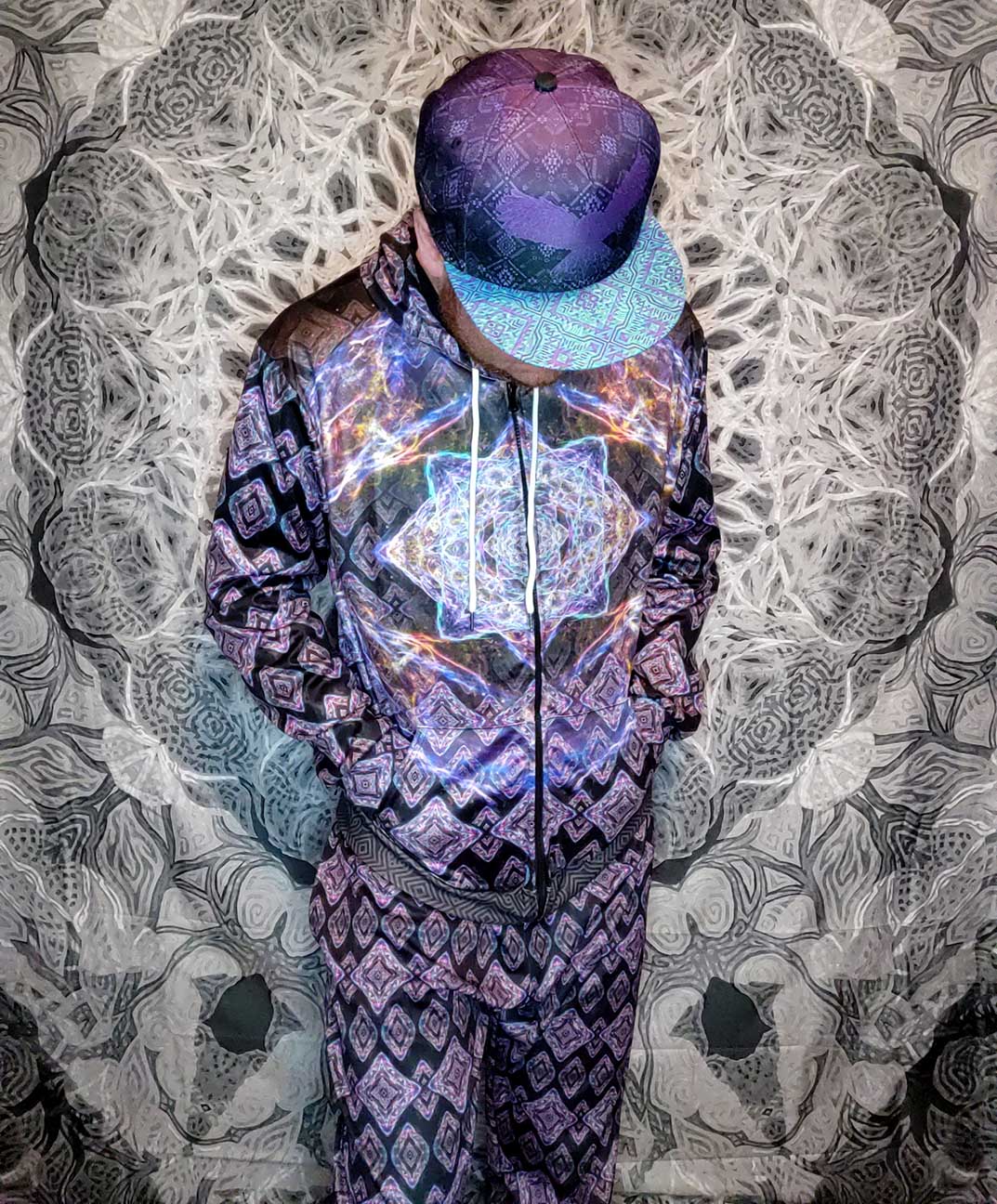 Veil Nebula Mandala Zip Up Hoodie