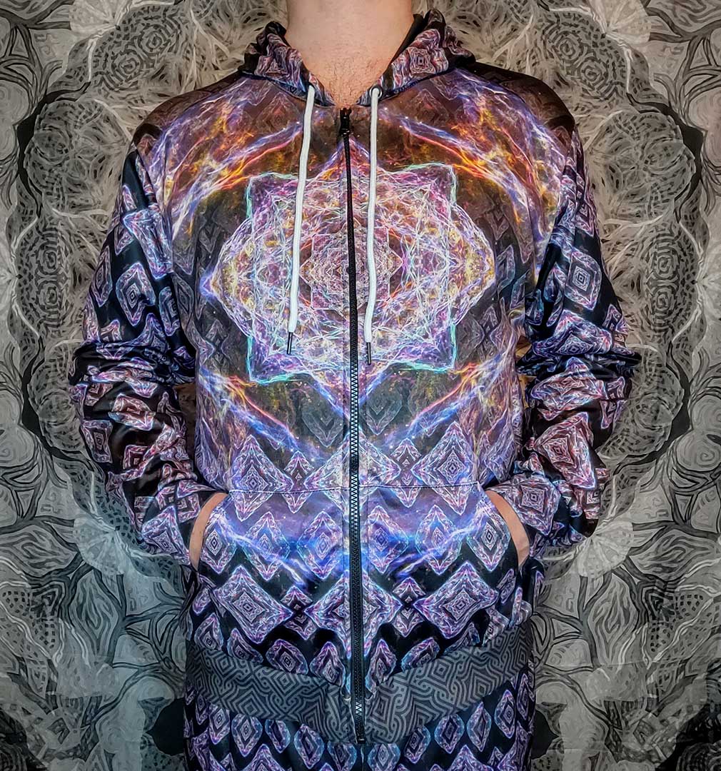 Veil Nebula Mandala Zip Up Hoodie