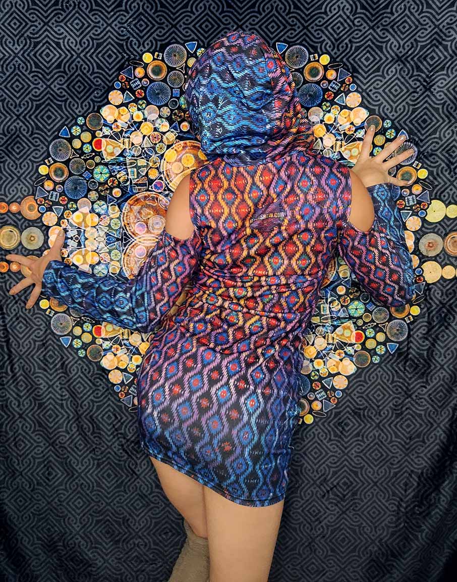 Navajo Nights Bodycon Hoodie Dress