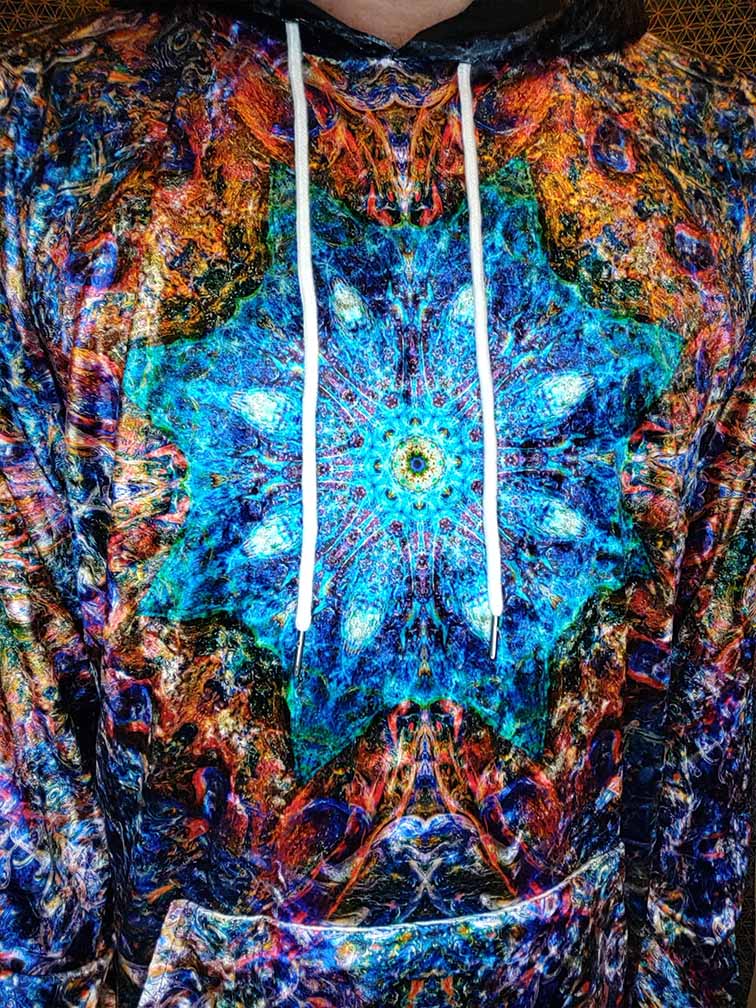 Jupiter Mandala Crushed Velvet Hoodie
