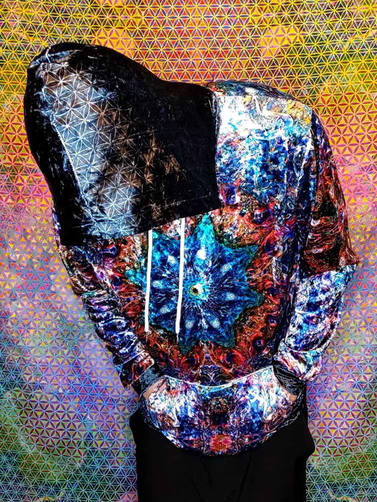 Jupiter Mandala Crushed Velvet Hoodie