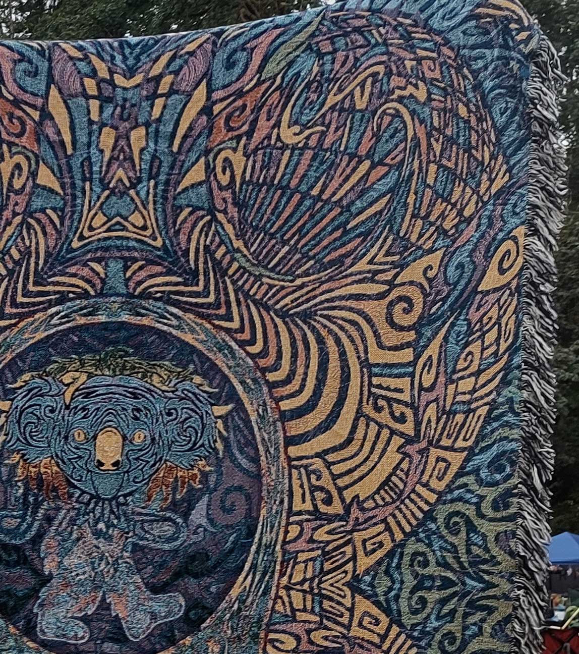 Dancing Koala Stealie Woven Blanket