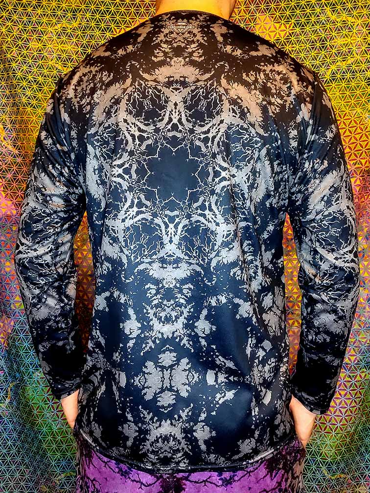 Black Nile Mandala Cotton Long Sleeve Tee