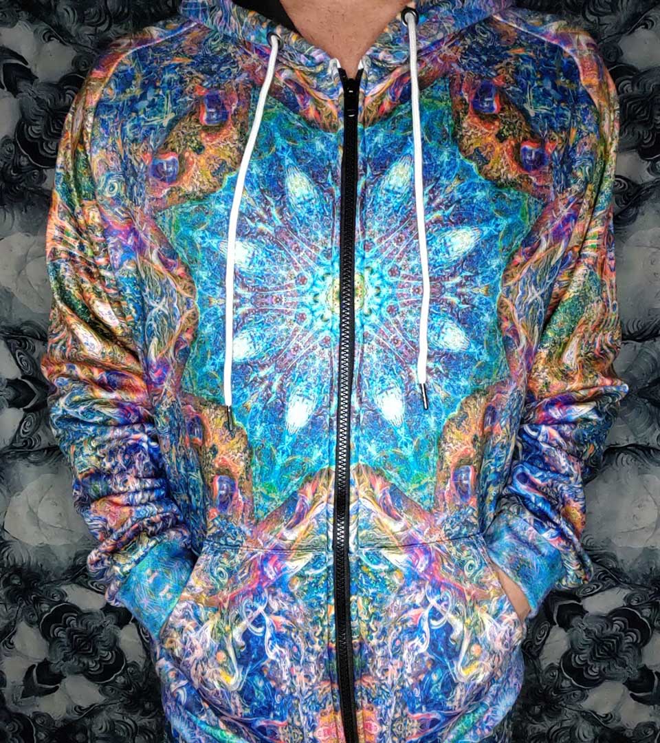 Jupiter Mandala Zip Up Hoodie