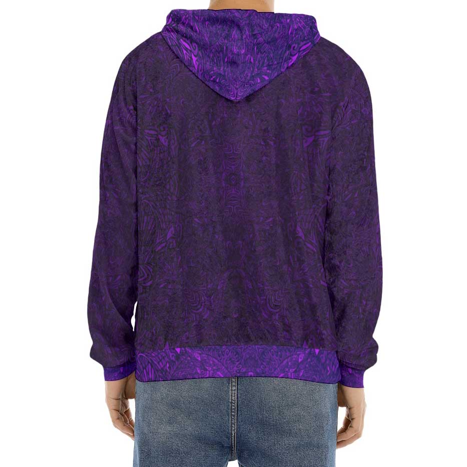 Royal Purple Torus Crushed Velvet Hoodie