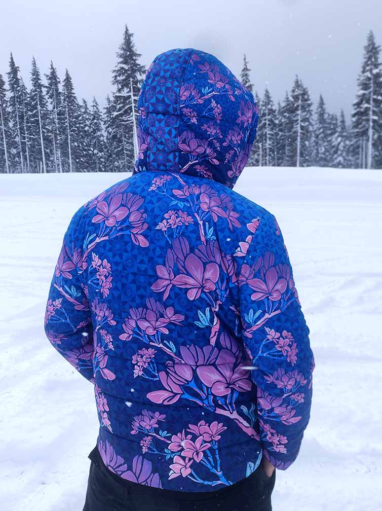 Plumeria Tesseract Hooded Puffer Jacket